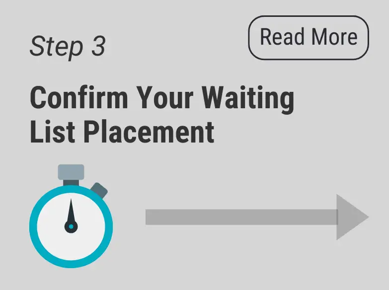 Step 3: Confirm your waiting list placement