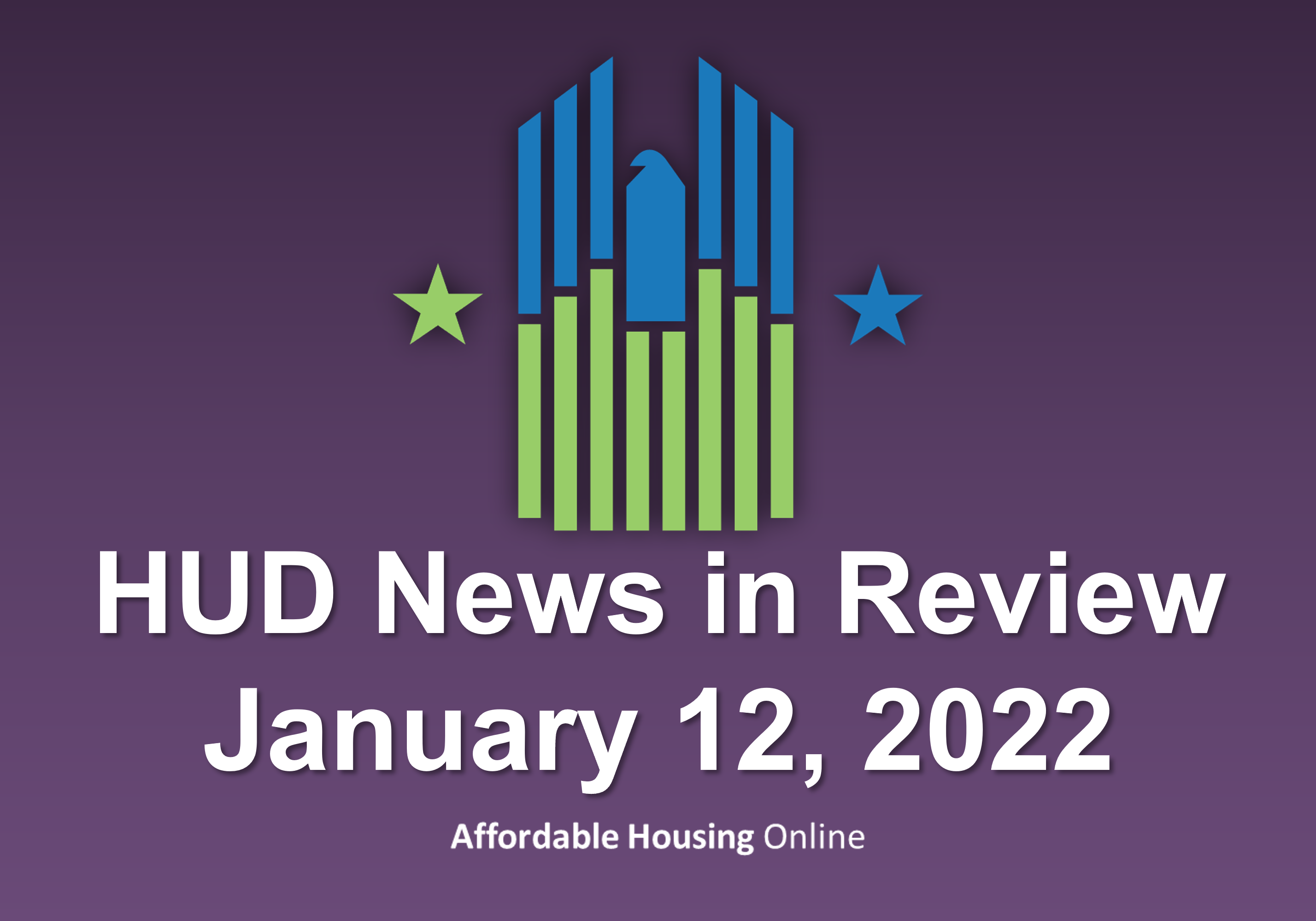 HUD News in Review banner image for January 12, 2022