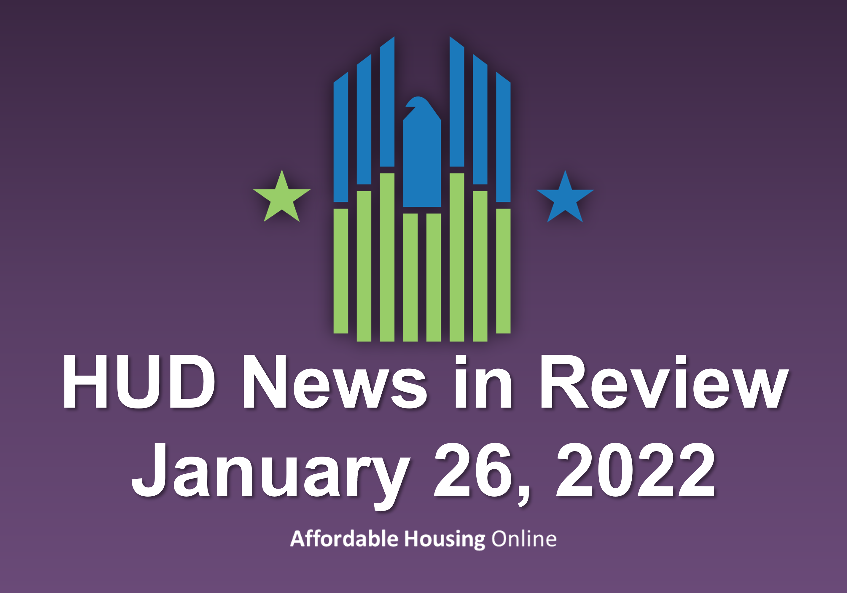 HUD News in Review banner image for January 26, 2022