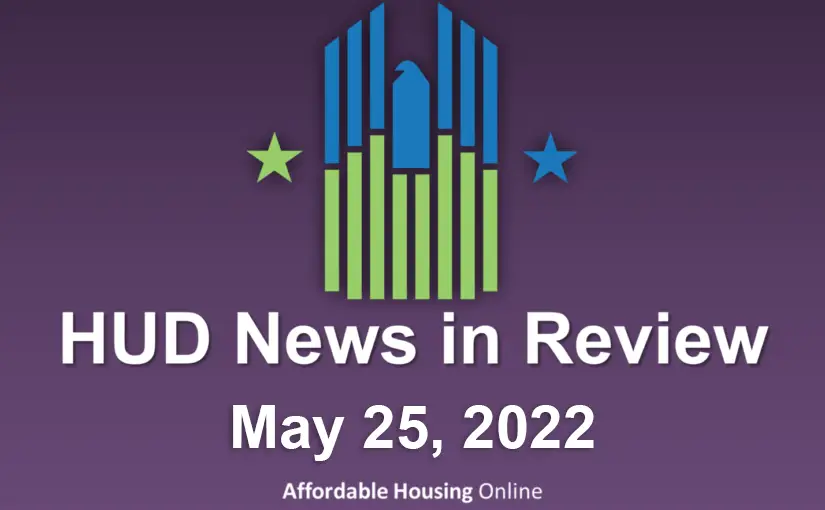 HUD News in Review banner image for May 25, 2022