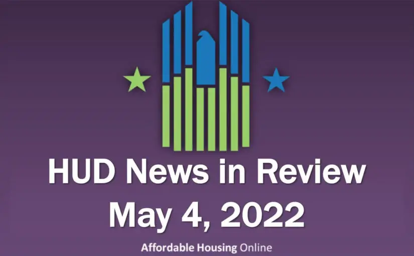 HUD News in Review banner image for May 4, 2022