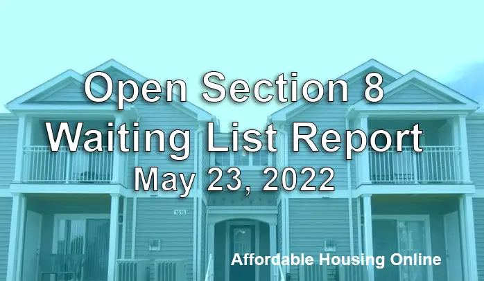 Open Section 8 Waiting List Report: May 23, 2022