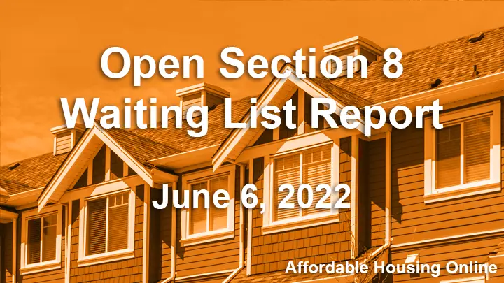 Open Section 8 Waiting List Report June 6 2022 Affordable Housing 