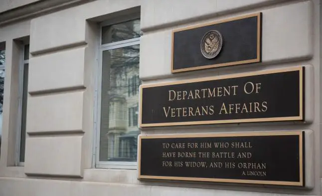 Photo of the sign in front of the VA headquarters building in Washington, DC. Photo by gao.gov