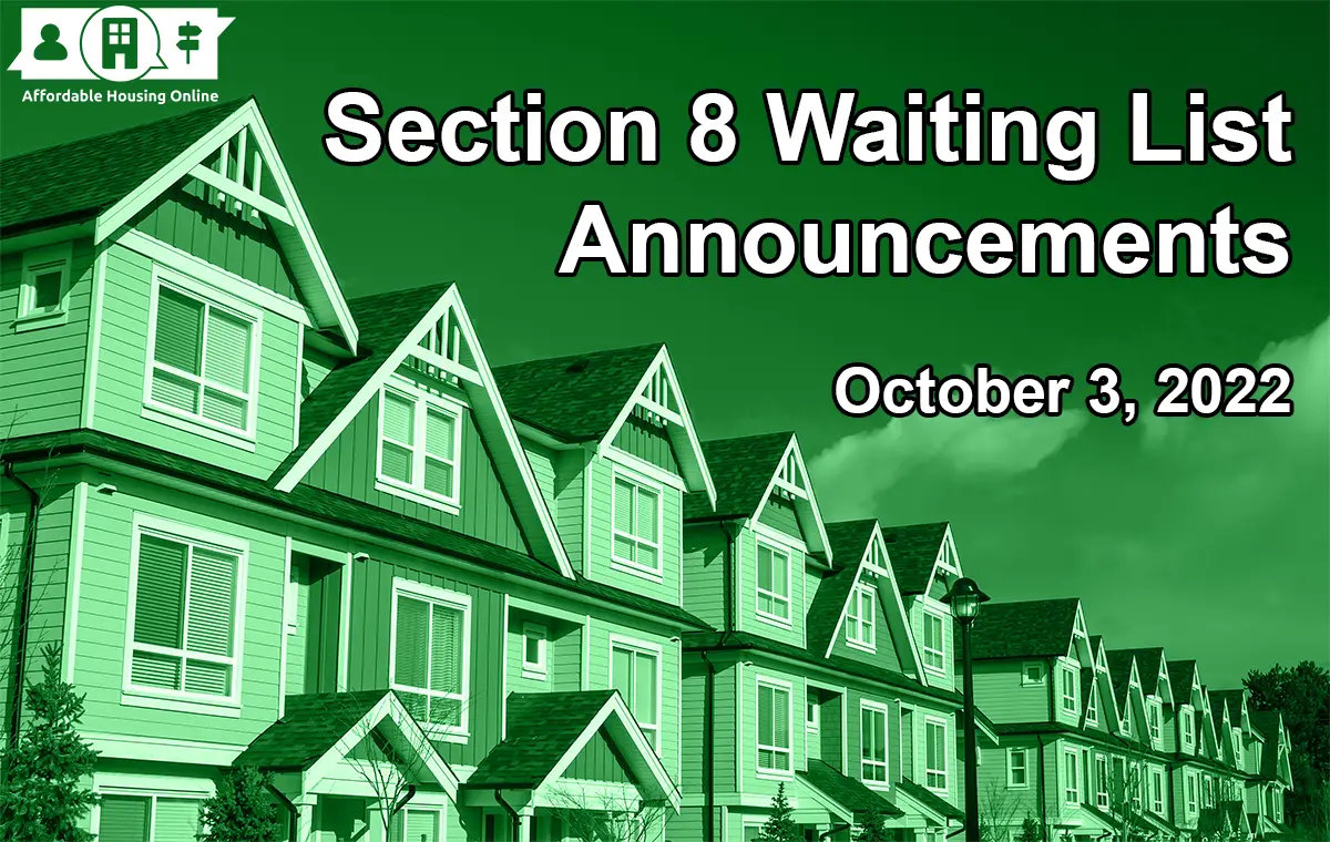 section 8 housing waiting list check