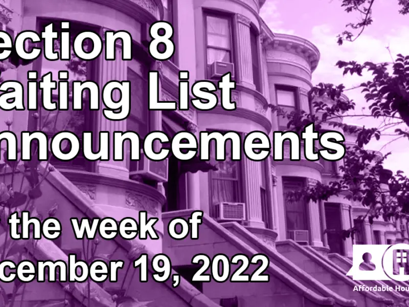 Open Section 8 Waiting List Report May 2, 2022 Affordable Housing