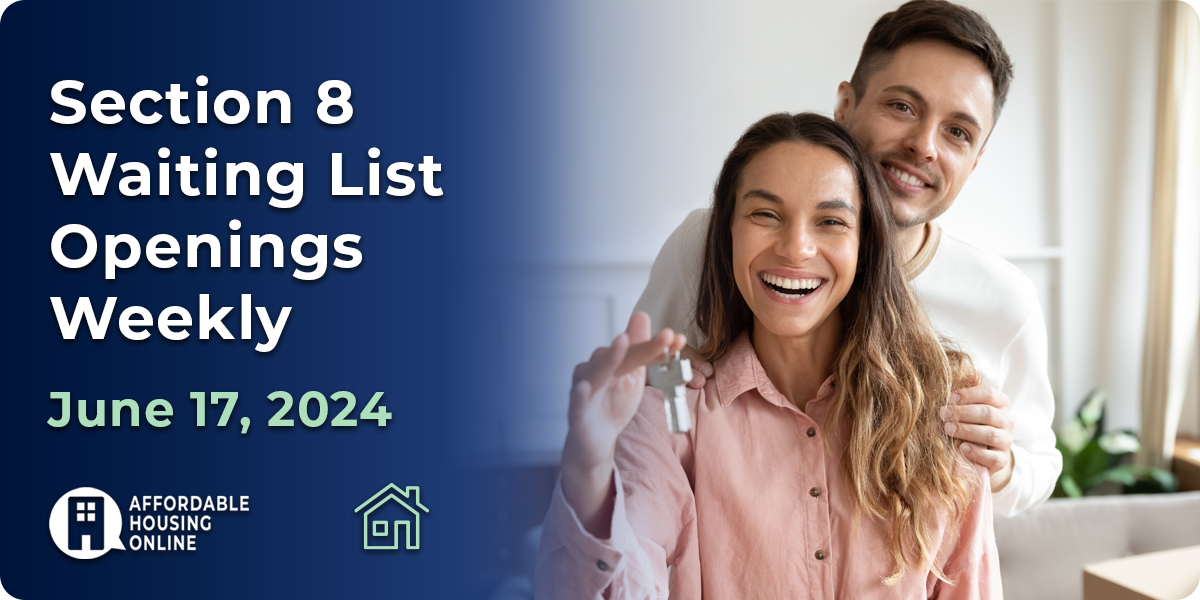 Section 8 Waiting List Openings Weekly June 17, 2024